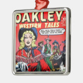 Cowgirl Annie Oakley Silbernes Ornament (Links)