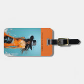 Cowgirl ästhetisches Reisezubehör Gepäckanhänger (Vorderseite horizontal)