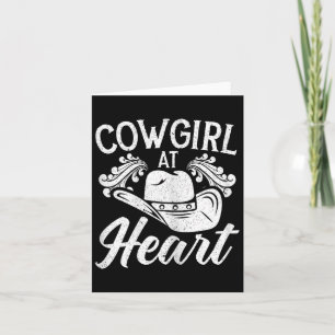 Cowgirl at Heart Western Rodeo Howdy Horseback Rid Karte