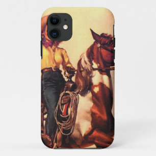 Cowgirl auf ihrem Pferd iPhone 11 Hülle
