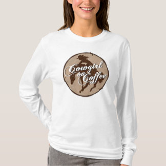 Cowgirl auf Kaffee Hoodie T-Shirt