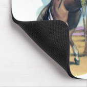Cowgirl auf Pferd Mousepad (Ecke)