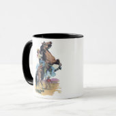 Cowgirl auf Pferd Tasse (Vorderseite Links)