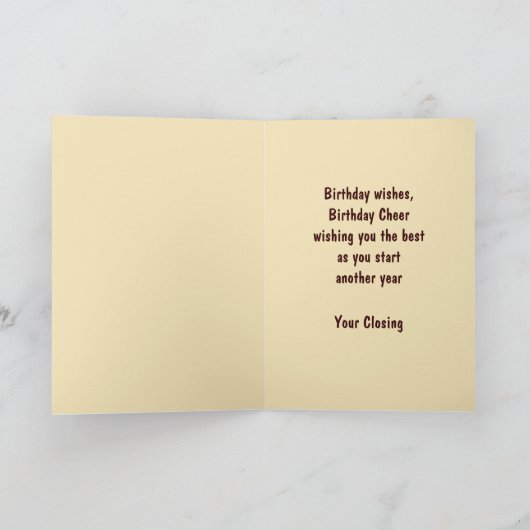 Cowgirl Autumn Custom Birthday Card Karte (Innenseite)