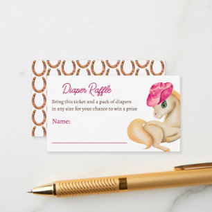 Cowgirl Baby Duschdiaper Begleitkarte