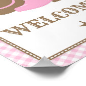 Cowgirl Baby Dusche Begrüßungszeichen Poster (Ecke)