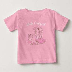 Cowgirl Baby Dusche Country Western Pink Girl Baby T-shirt