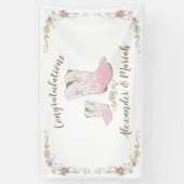 Cowgirl Baby Dusche Country Western Pink Girl Banner (Vertikal)