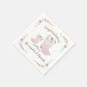 Cowgirl Baby Dusche Country Western Pink Girl Serviette (Ecke)