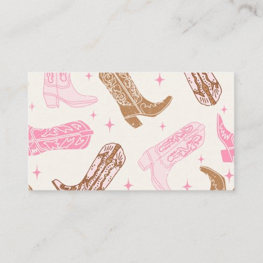 Cowgirl Baby Showdusche Windeln Raffelkarten Begleitkarte (Rückseite)