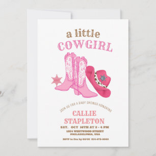 Cowgirl Baby Shower Wild West Party Babydusche Einladung