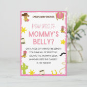 Cowgirl Baby Showgame - Bearbeitbarer Name, 12x18 Einladung (Stehend Vorderseite)