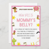Cowgirl Baby Showgame - Bearbeitbarer Name, 12x18 Einladung (Vorne/Hinten)