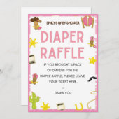 Cowgirl Baby Showgame - Bearbeitbarer Name, 12x18 Einladung (Vorne/Hinten)