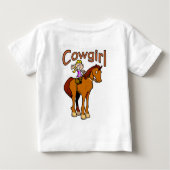 Cowgirl Baby T-shirt (Rückseite)