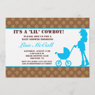 Cowgirl Babydusche Einladung