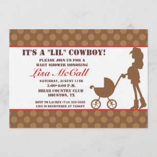 Cowgirl Babydusche Einladung