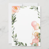 Cowgirl Babydusche Einladung mit Grün (Rückseite)