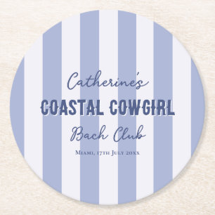 Cowgirl Bach Bach Club Runder Pappuntersetzer