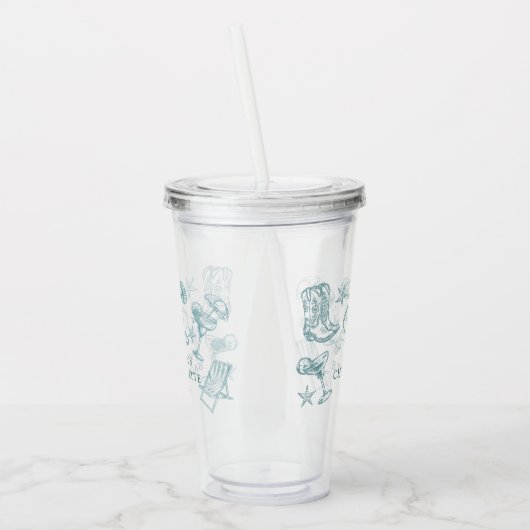 Cowgirl Bachelorette Acryltrinkbecher (Links)