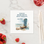 Cowgirl Bachelorette Beach Weekend Serviette (Beispiel)