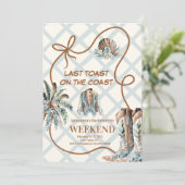 Cowgirl Bachelorette Einladung (Stehend Vorderseite)