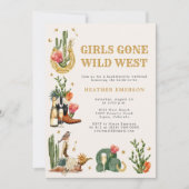 Cowgirl Bachelorette Einladung (Vorderseite)