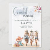 Cowgirl Bachelorette Einladung Route (Vorderseite)