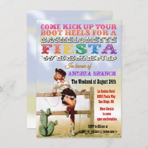 Cowgirl Bachelorette Fiesta Weekend Einladungen