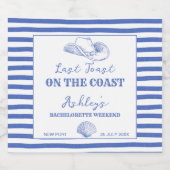 Cowgirl Bachelorette, Küste letzten Toast Schaumweinetikett (Einzelnes Label)