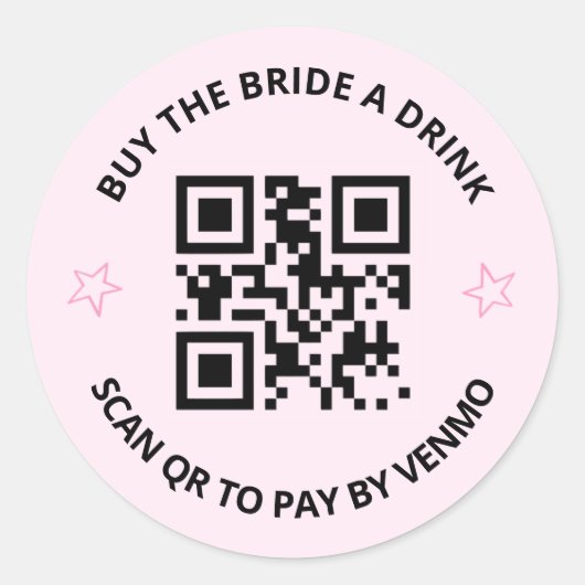 Cowgirl Bachelorette QR/Venmo Sticker (Vorderseite)
