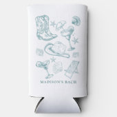 Cowgirl Bachelorette Selters Dosenkühler (Vorderseite)