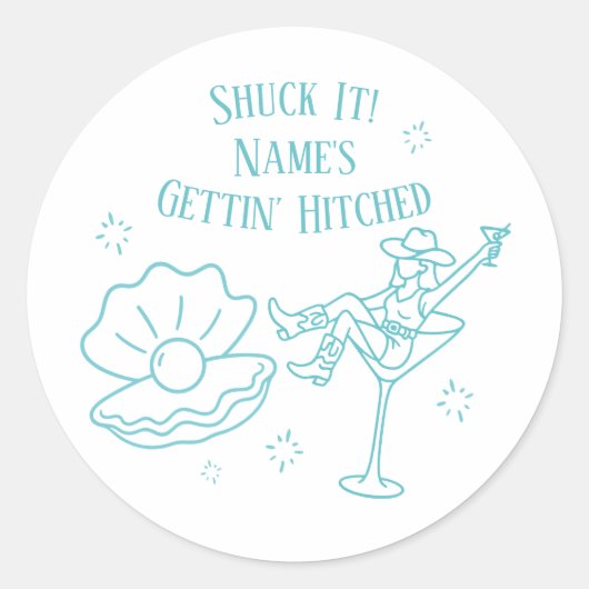 Cowgirl Bachelorette Stickers (Vorderseite)