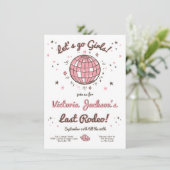 Cowgirl Bachelorette Tour Lounge Girls Invi Einladung (Stehend Vorderseite)