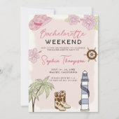Cowgirl Bachelorette Weekend Einladung (Vorderseite)