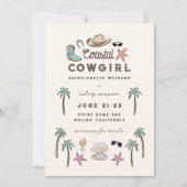 Cowgirl Bachelorette Weekend Einladung (Vorderseite)