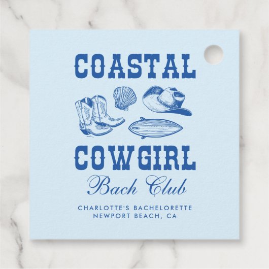 Cowgirl Bachelorette Weekend Geschenkanhänger (Rückseite)