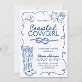 Cowgirl Bachelorette Weekend Itinerary Einladung (Vorderseite)