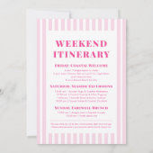 Cowgirl Bachelorette Weekend Itinerary Einladung (Rückseite)