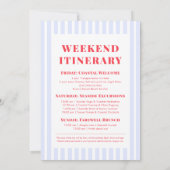 Cowgirl Bachelorette Weekend Itinerary Einladung (Rückseite)