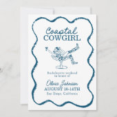 Cowgirl Bachelorette Weekend Itinerary Einladung (Vorderseite)