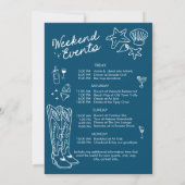 Cowgirl Bachelorette Weekend Itinerary Einladung (Rückseite)