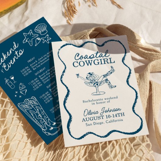 Cowgirl Bachelorette Weekend Itinerary Einladung
