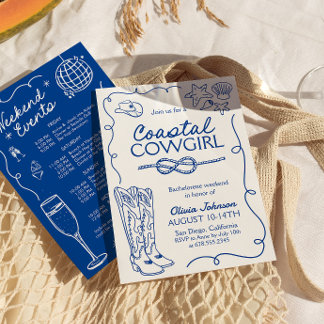 Cowgirl Bachelorette Weekend Itinerary Einladung