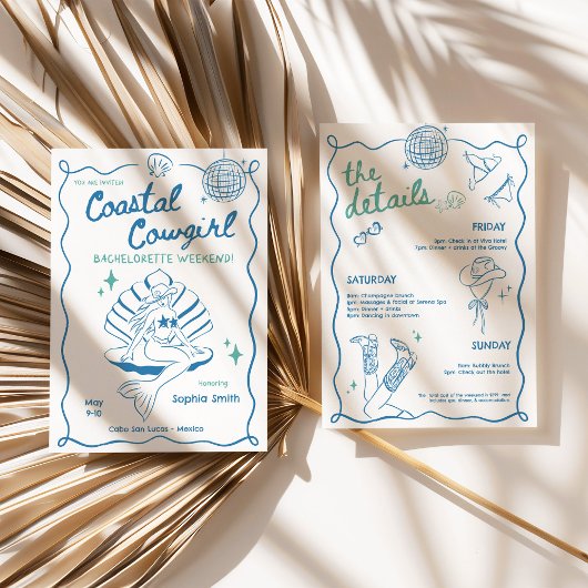 Cowgirl Bachelorette Weekend Itinerary Einladung