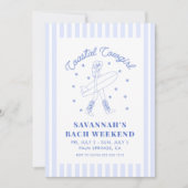 Cowgirl Bachelorette Weekend Itinerary Einladung (Vorderseite)