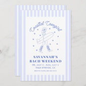 Cowgirl Bachelorette Weekend Itinerary Einladung (Vorne/Hinten)