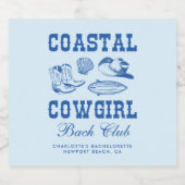 Cowgirl Bachelorette Weekend Schaumweinetikett (Einzelnes Label)