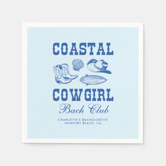 Cowgirl Bachelorette Weekend Serviette (Vorderseite)