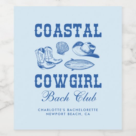 Cowgirl Bachelorette Weekend Weinetikett (Einzelnes Label)